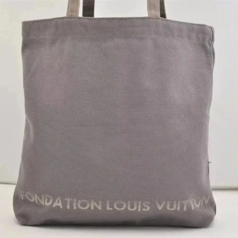 Louis Vuitton Fondation Exclusive Shoulder Tote Bag Canvas Gray